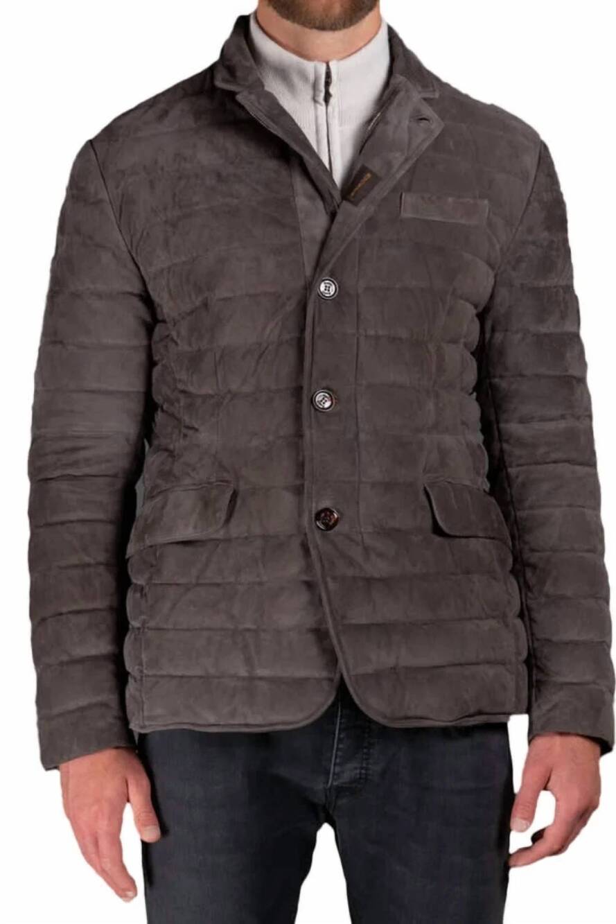 NEW MOORER zavyer-ur suede down jacket in fumo